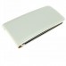 iPod Touch 5 - Genuine Leather Up Down Flip Protective Phone Cover Case - White